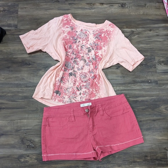 Y2K top and micro shorts bundle - Picture 1 of 3